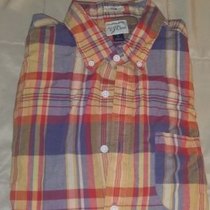 Plaid button-down